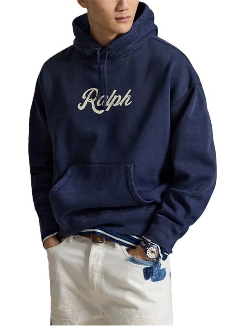 Felpa con cappuccio e logo Polo Ralph Lauren | 710-B19140-001DARK COBALT/WHITE